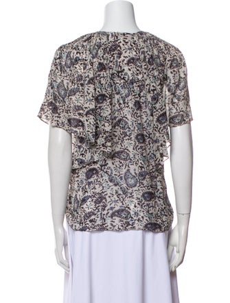 Étoile Isabel Marant Paisley Print V-Neck Blouse
