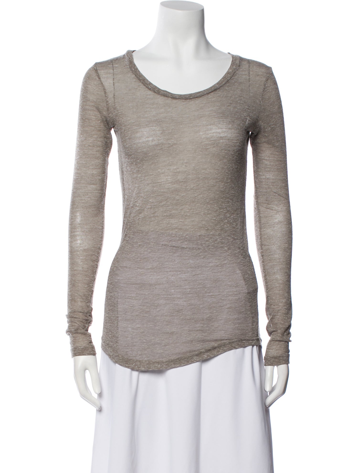 Étoile Isabel Marant Linen Scoop Neck T-Shirt