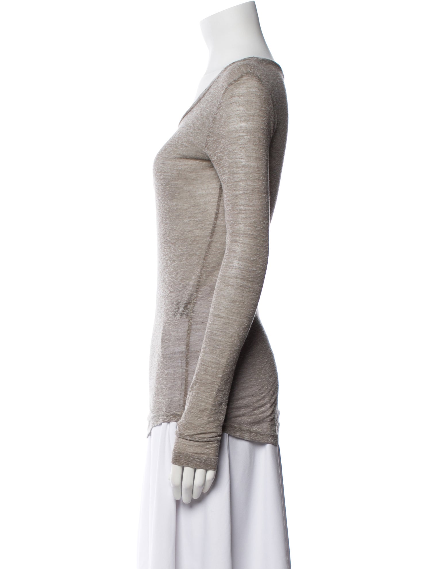 Étoile Isabel Marant Linen Scoop Neck T-Shirt