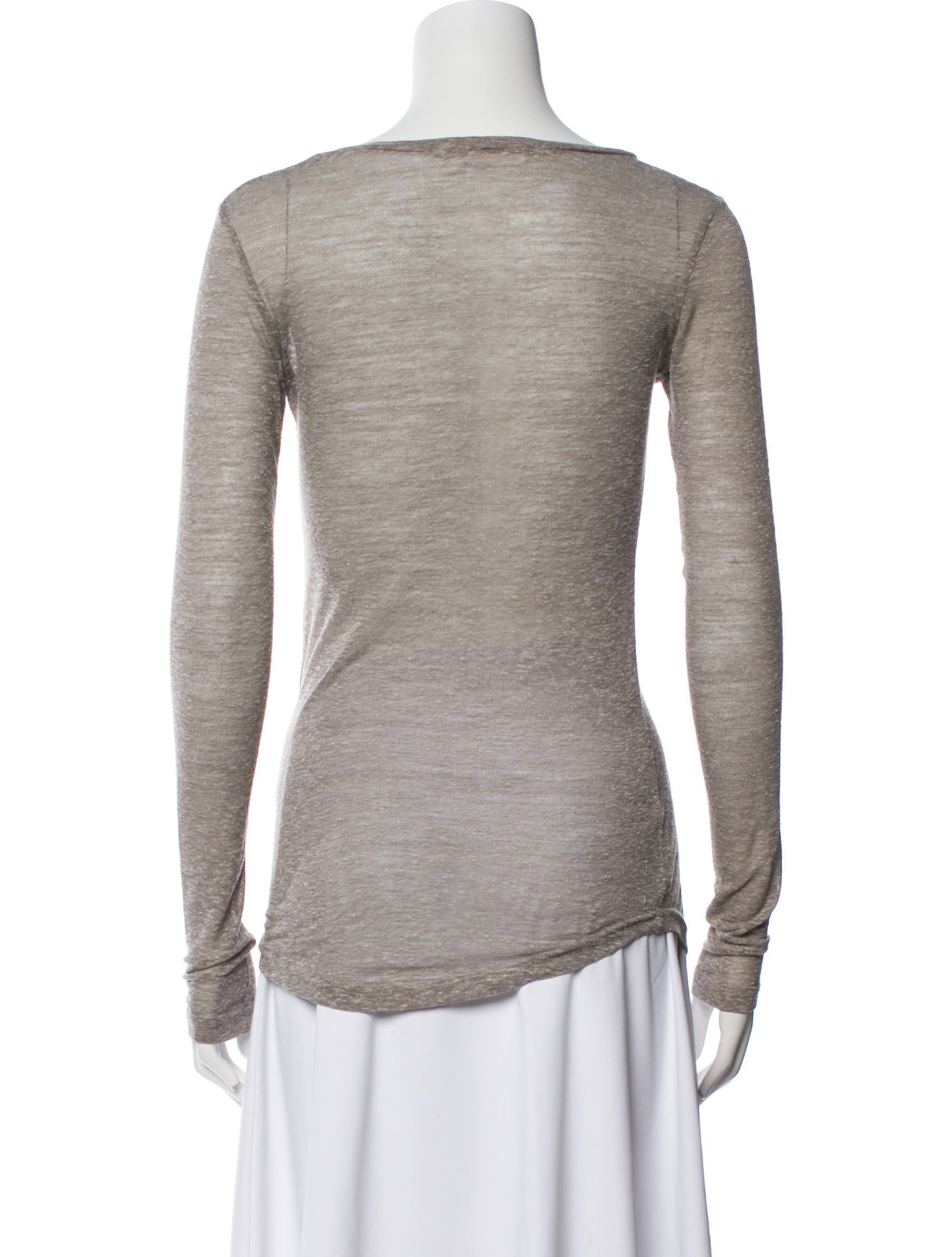 Étoile Isabel Marant Linen Scoop Neck T-Shirt