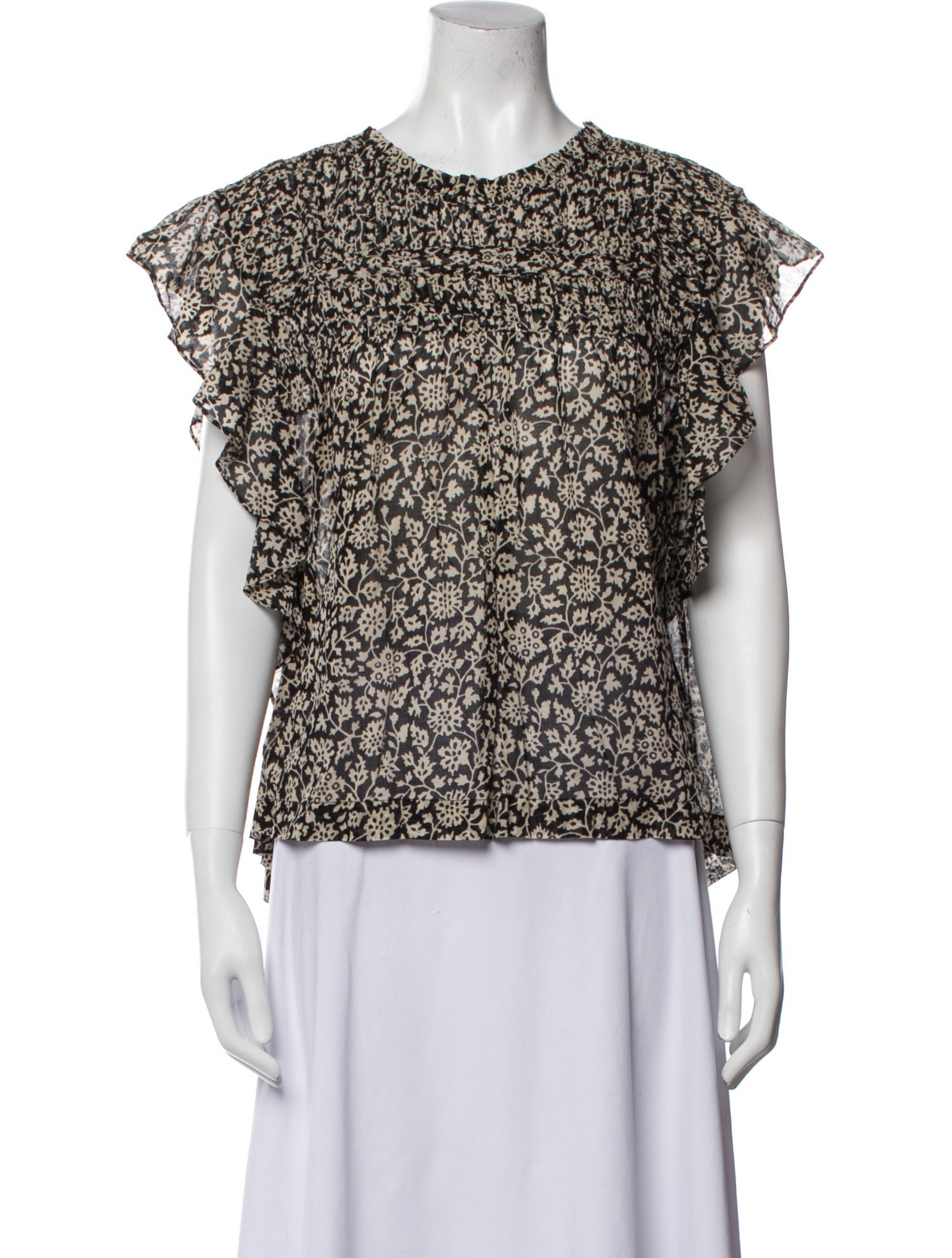Étoile Isabel Marant Printed Crew Neck Blouse