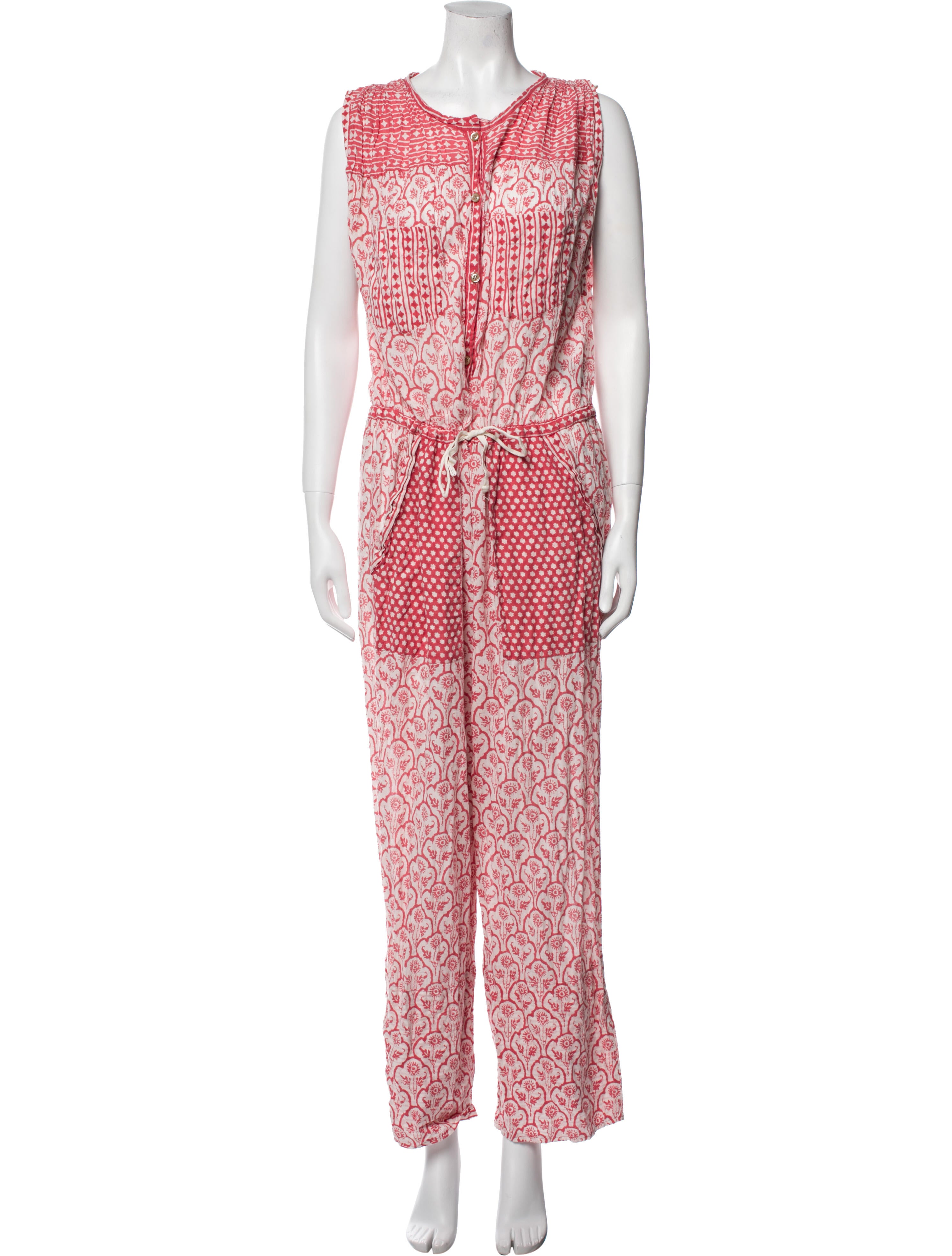 Étoile Isabel Marant Printed Scoop Neck Jumpsuit