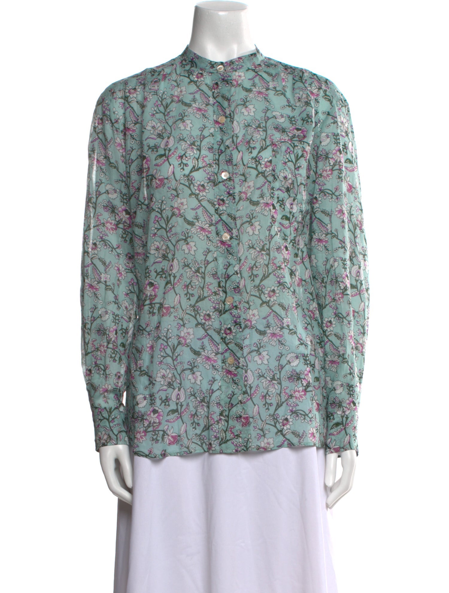 Étoile Isabel Marant Floral Print Mock Neck Blouse