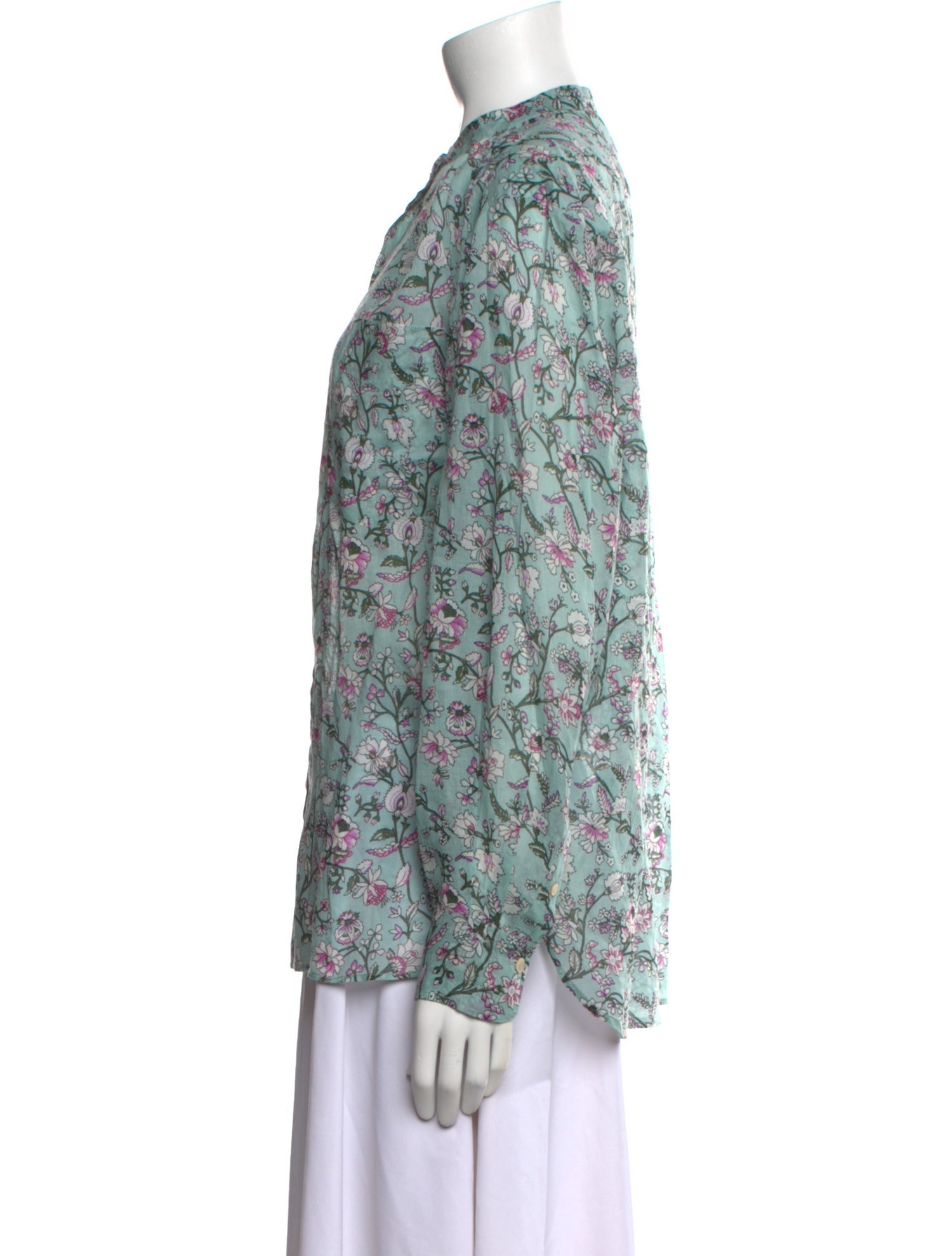 Étoile Isabel Marant Floral Print Mock Neck Blouse