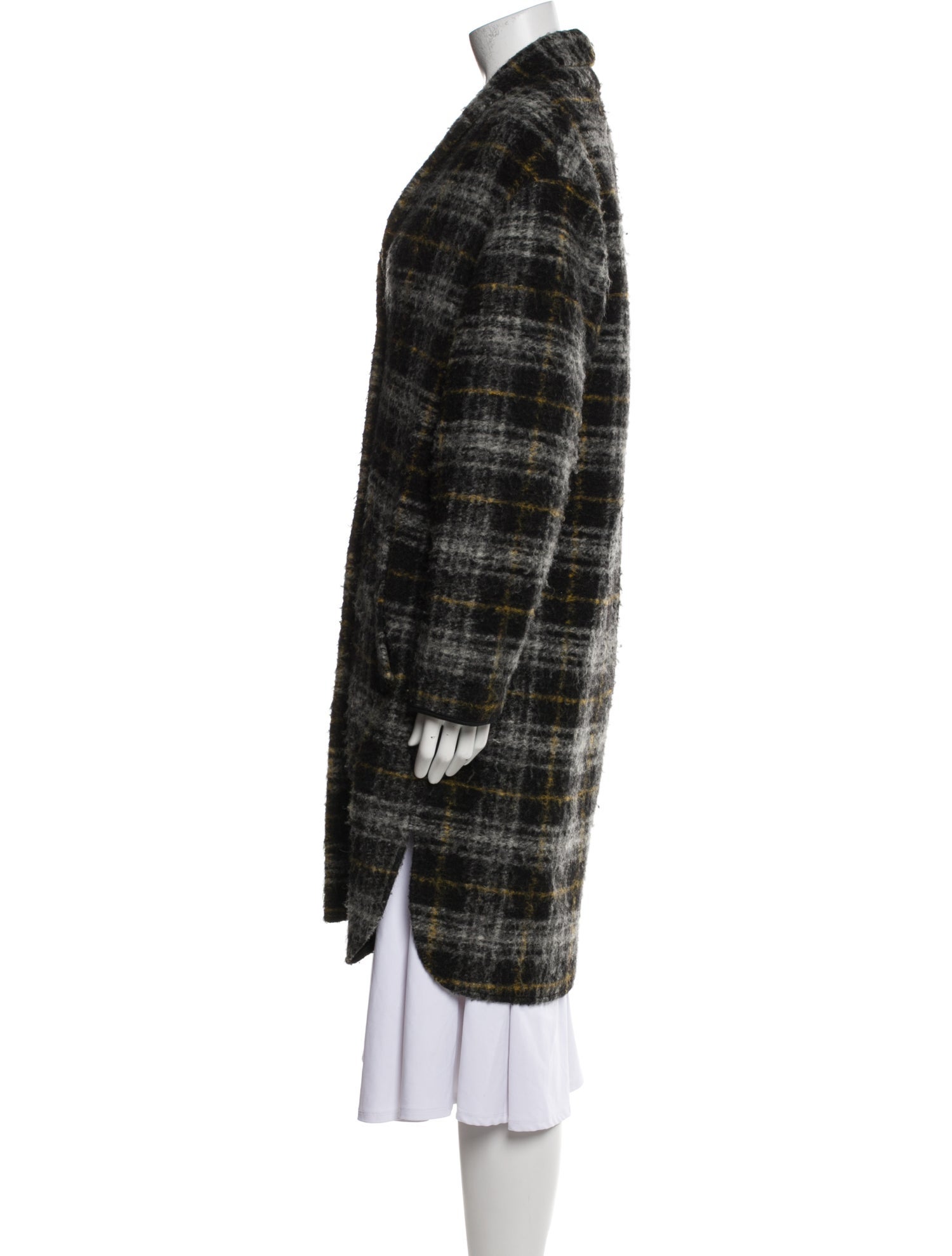 Étoile Isabel Marant Wool Plaid Print Peacoat