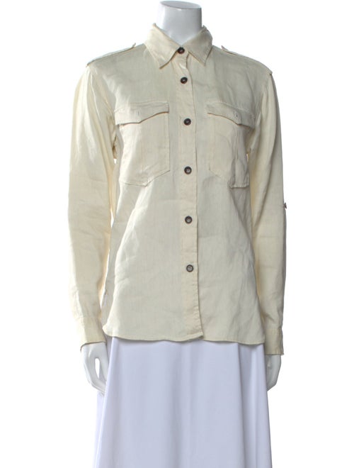 Étoile Isabel Marant Linen Long Sleeve Button-Up Top