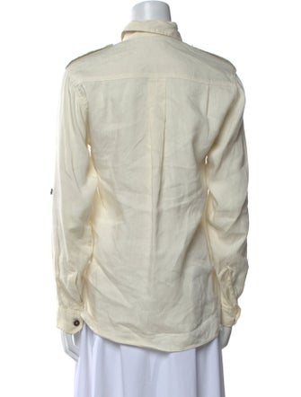 Étoile Isabel Marant Linen Long Sleeve Button-Up Top