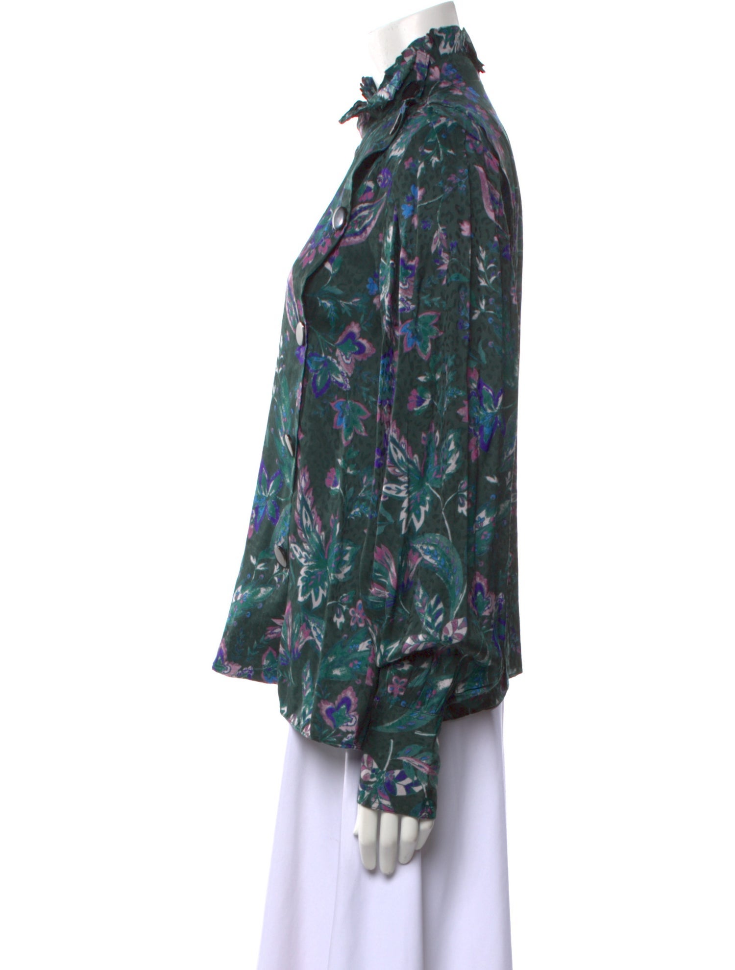 Étoile Isabel Marant Floral Print Mock Neck Blouse