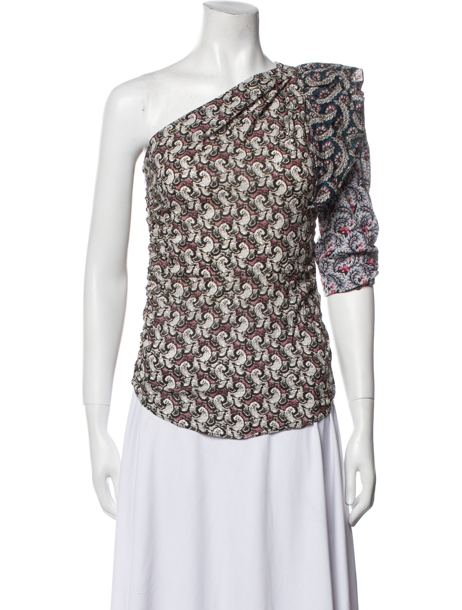 Étoile Isabel Marant Floral Print One-Shoulder Top