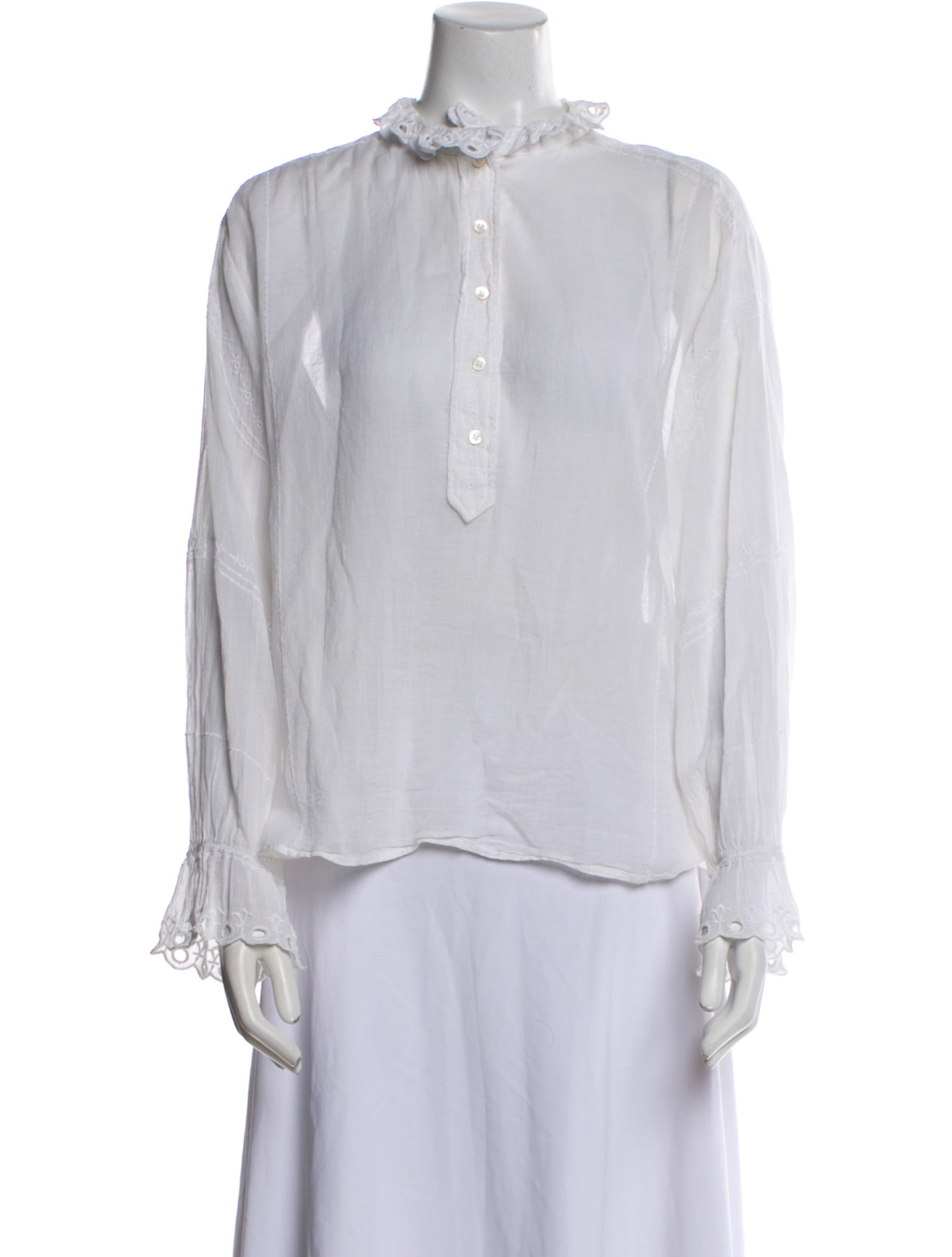 Étoile Isabel Marant Mock Neck Long Sleeve Blouse