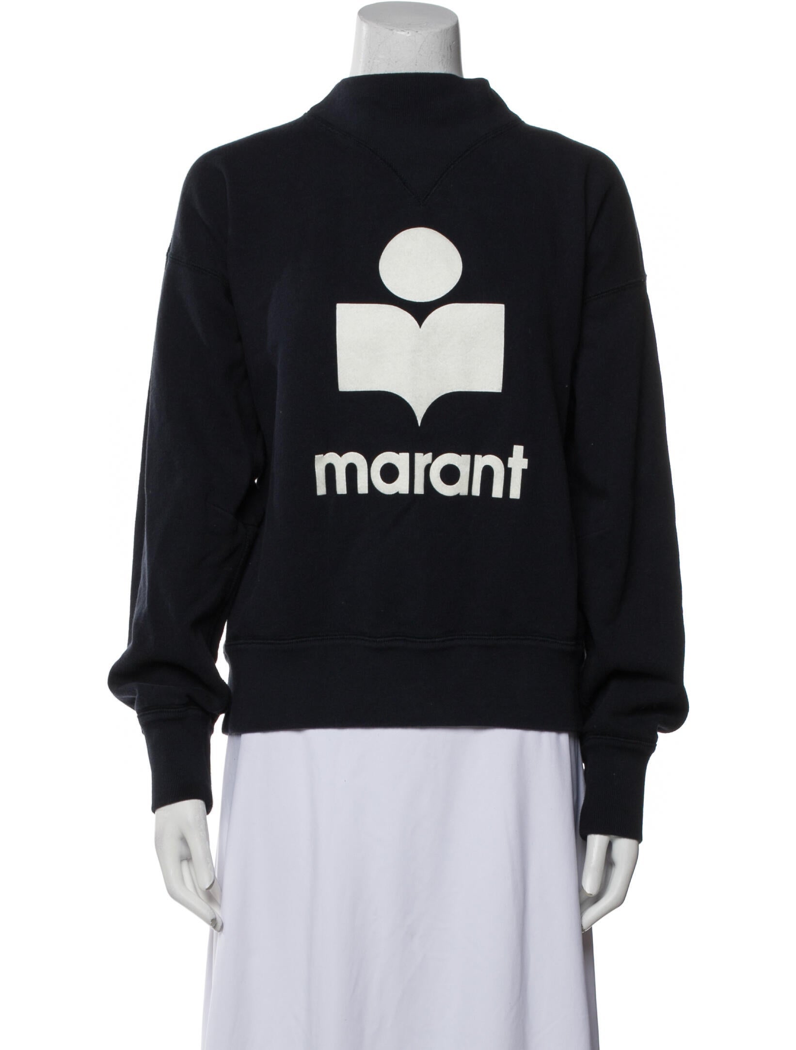 Étoile Isabel Marant Graphic Print Mock Neck Sweatshirt