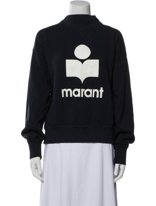 Étoile Isabel Marant Graphic Print Mock Neck Sweatshirt