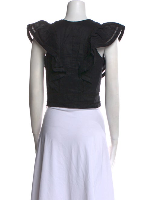 Étoile Isabel Marant Linen V-Neck Crop Top