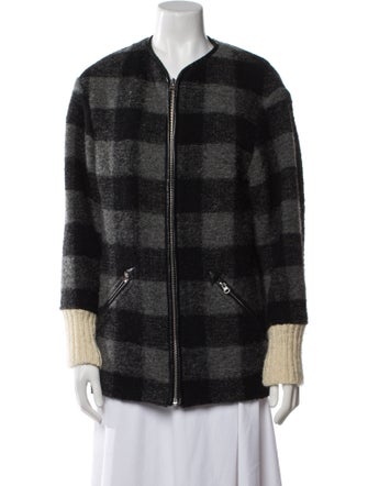 Étoile Isabel Marant Wool Plaid Print Coat