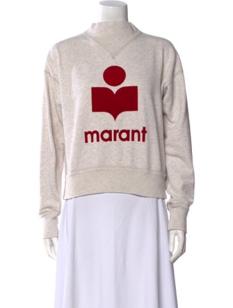 Étoile Isabel Marant Graphic Print Mock Neck Sweatshirt