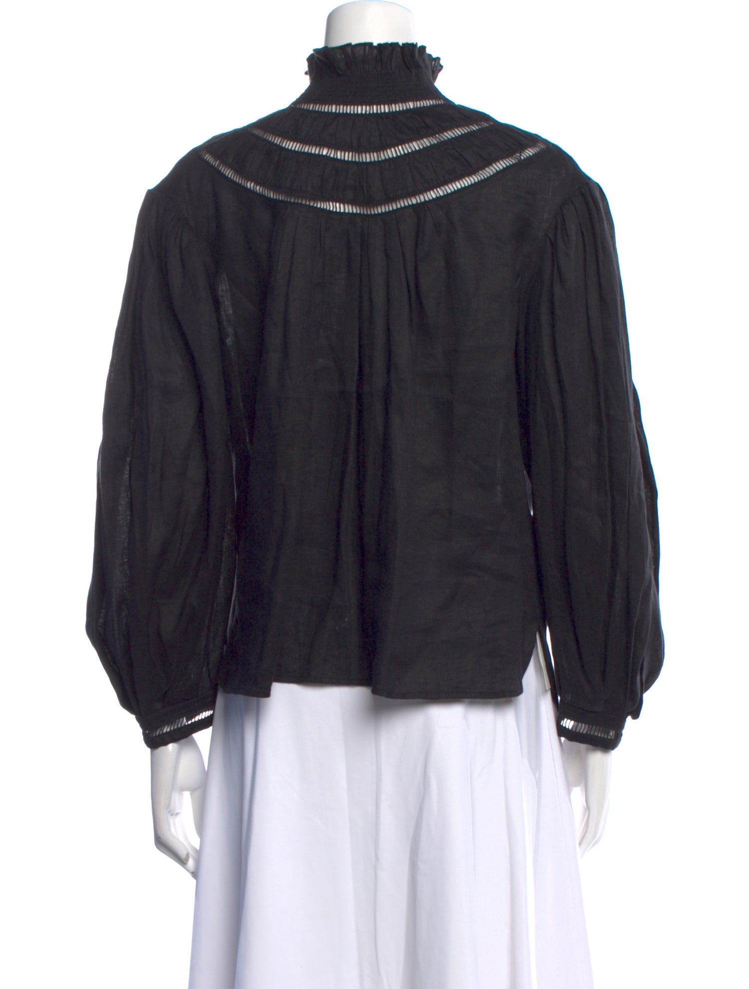 Étoile Isabel Marant Linen Mock Neck Blouse