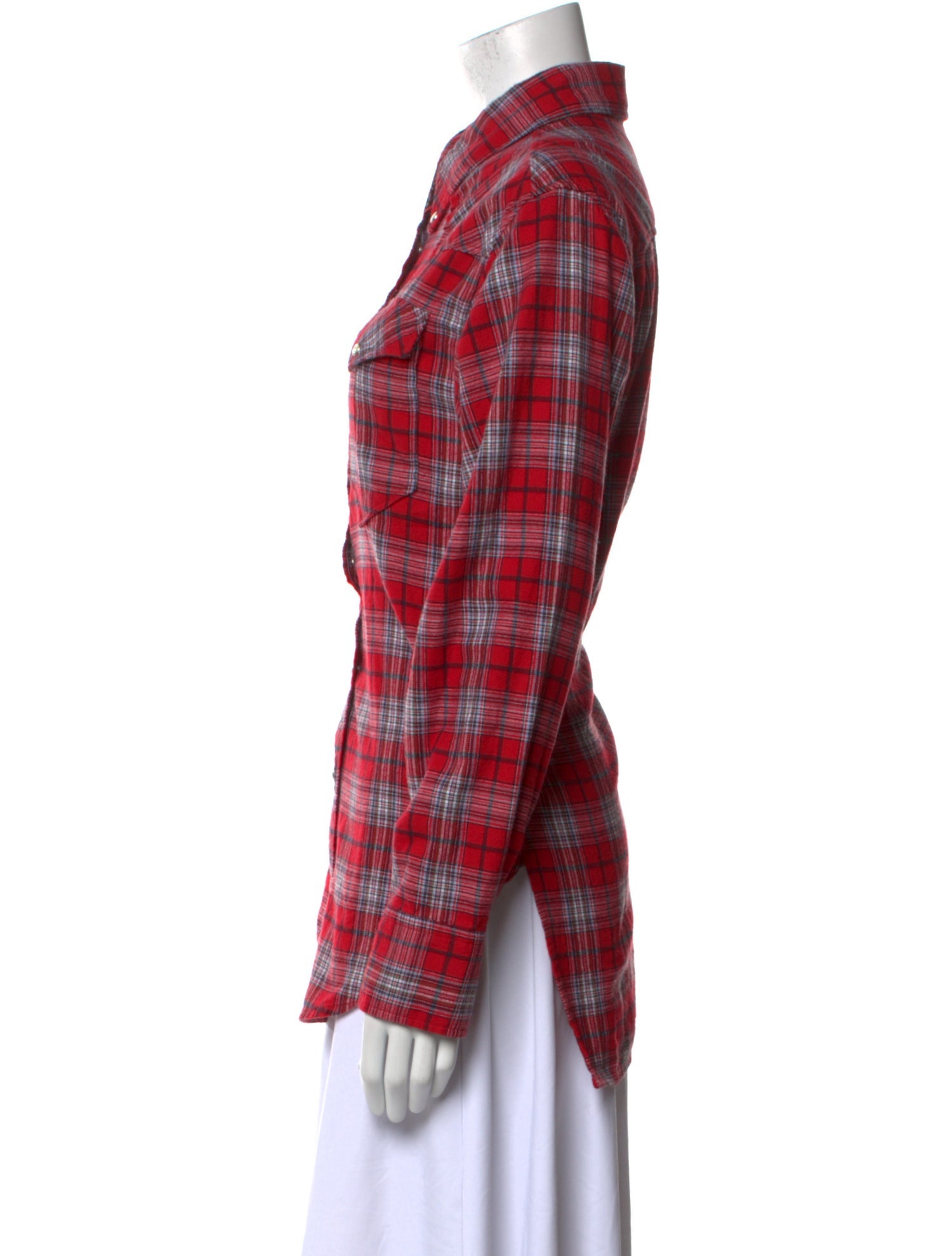 Étoile Isabel Marant Plaid Print Long Sleeve Button-Up Top