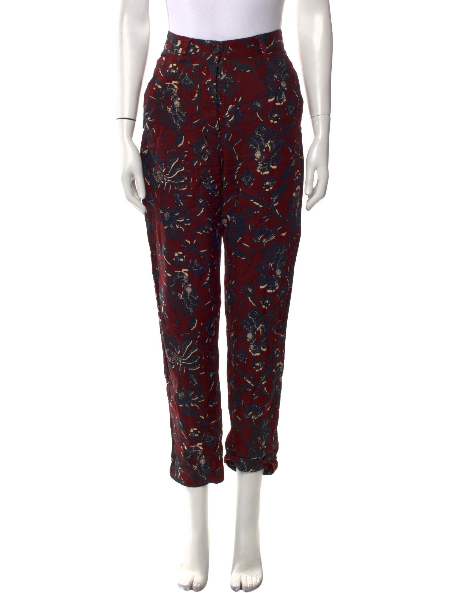 Étoile Isabel Marant Floral Print Straight Leg Pants