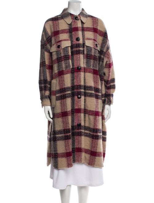 Étoile Isabel Marant Wool Plaid Print Coat