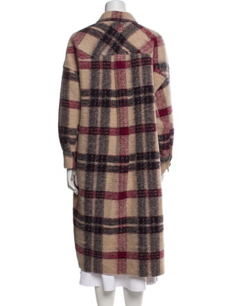 Étoile Isabel Marant Wool Plaid Print Coat