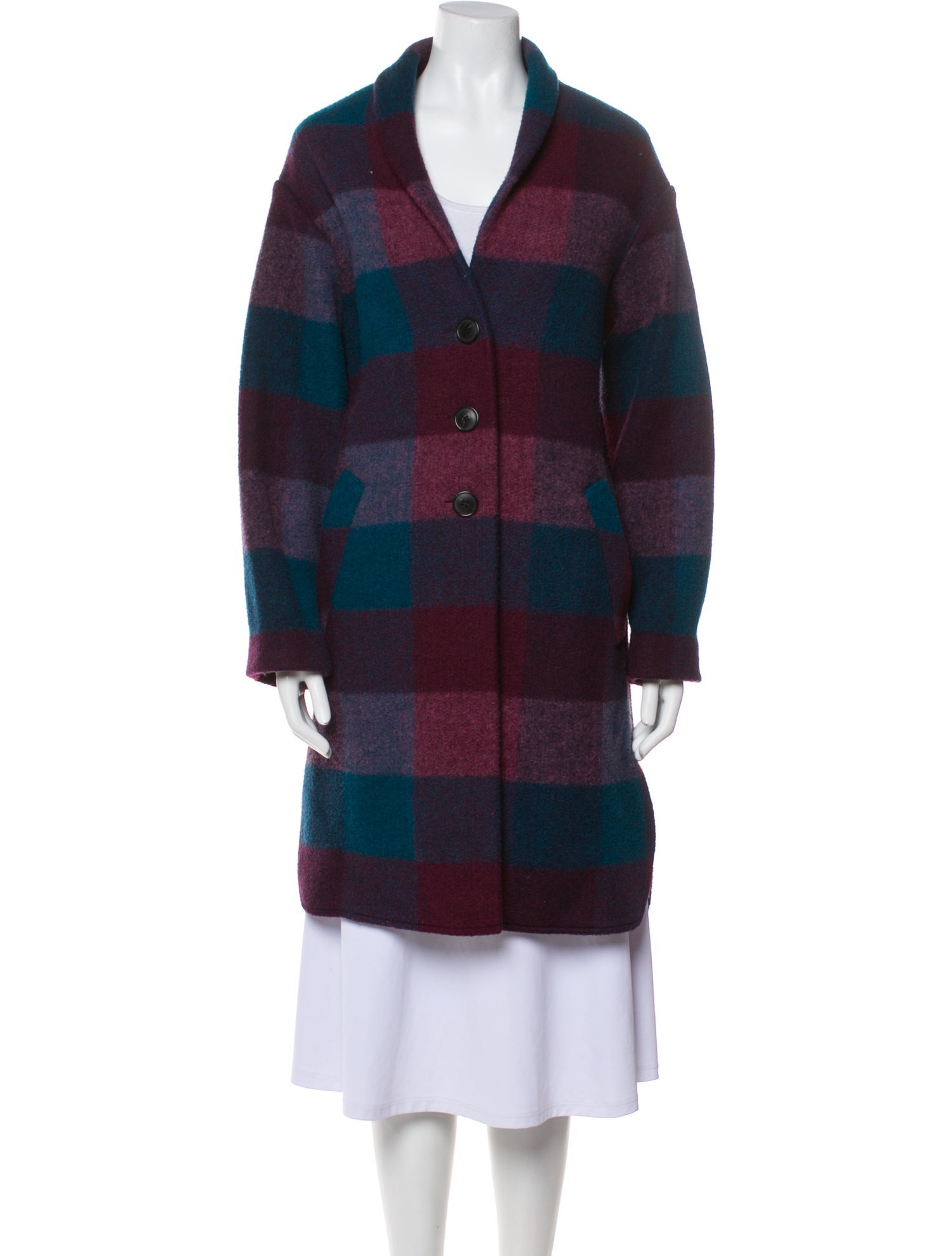 Étoile Isabel Marant Plaid Print Peacoat