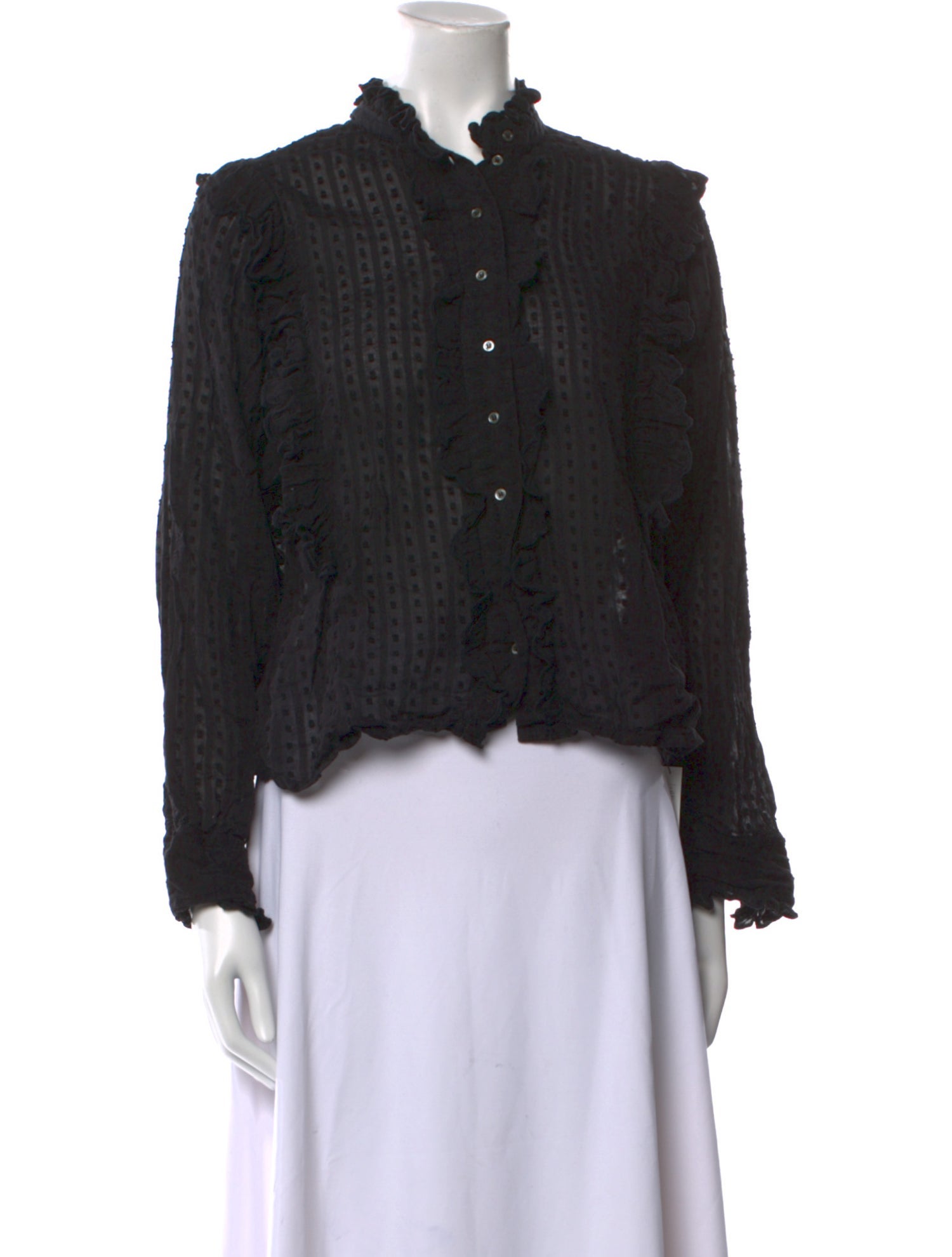 Étoile Isabel Marant Mock Neck Long Sleeve Blouse