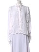 Étoile Isabel Marant Lace Pattern Mock Neck Button-Up Top