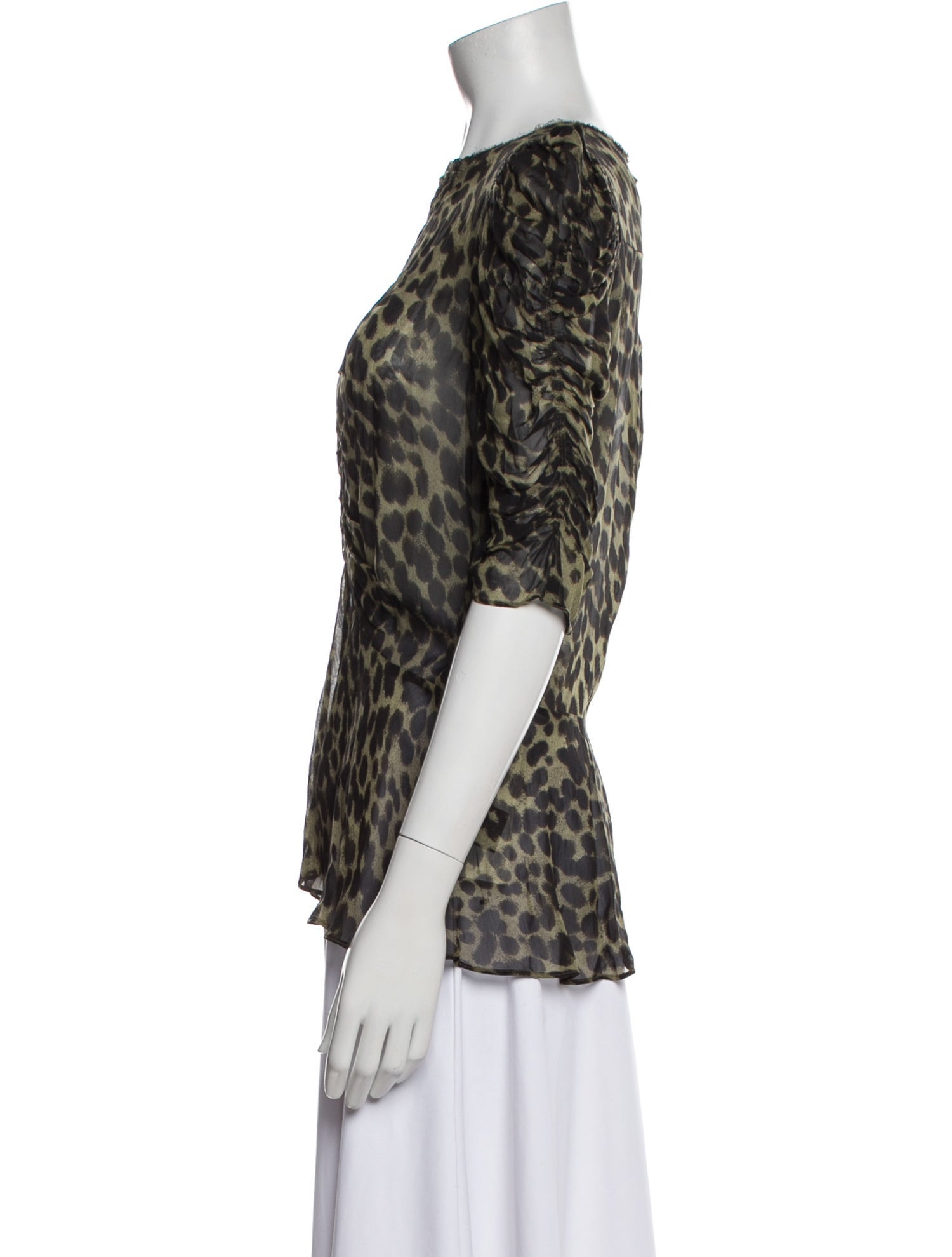 Étoile Isabel Marant Animal Print Square Neckline Blouse