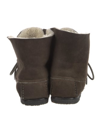 Étoile Isabel Marant Suede Leather Trim Embellishment Lace-Up Boots