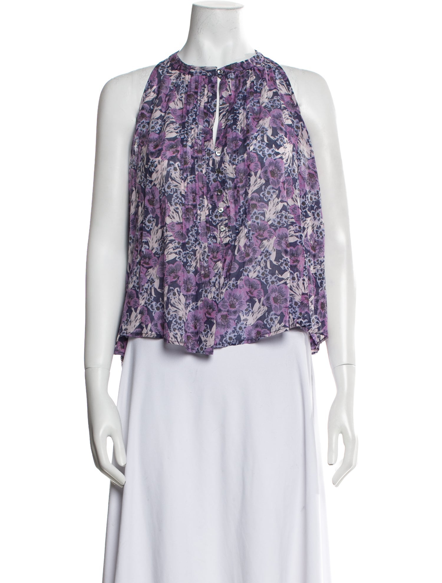 Étoile Isabel Marant Floral Print Halterneck Crop Top