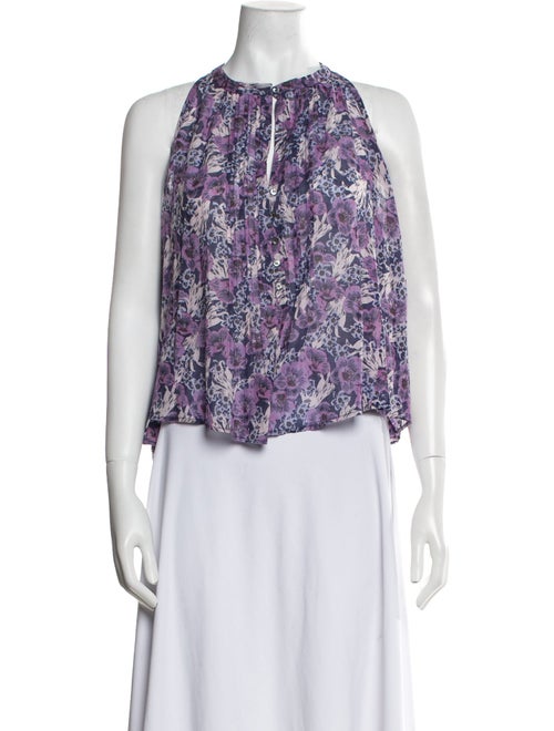 Étoile Isabel Marant Floral Print Halterneck Crop Top
