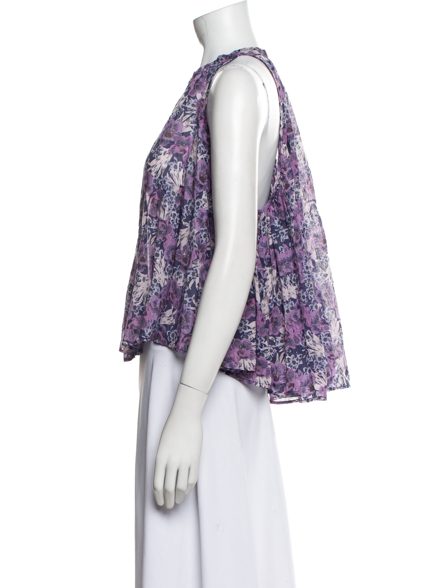 Étoile Isabel Marant Floral Print Halterneck Crop Top