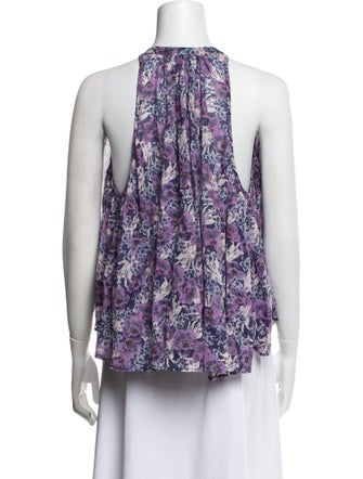 Étoile Isabel Marant Floral Print Halterneck Crop Top