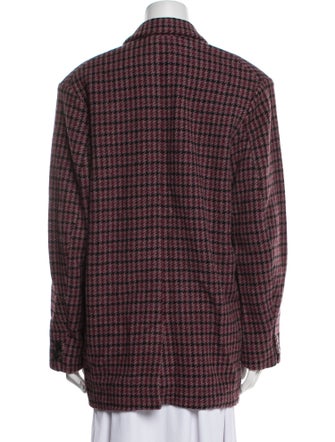 Étoile Isabel Marant Virgin Wool Houndstooth Print Blazer