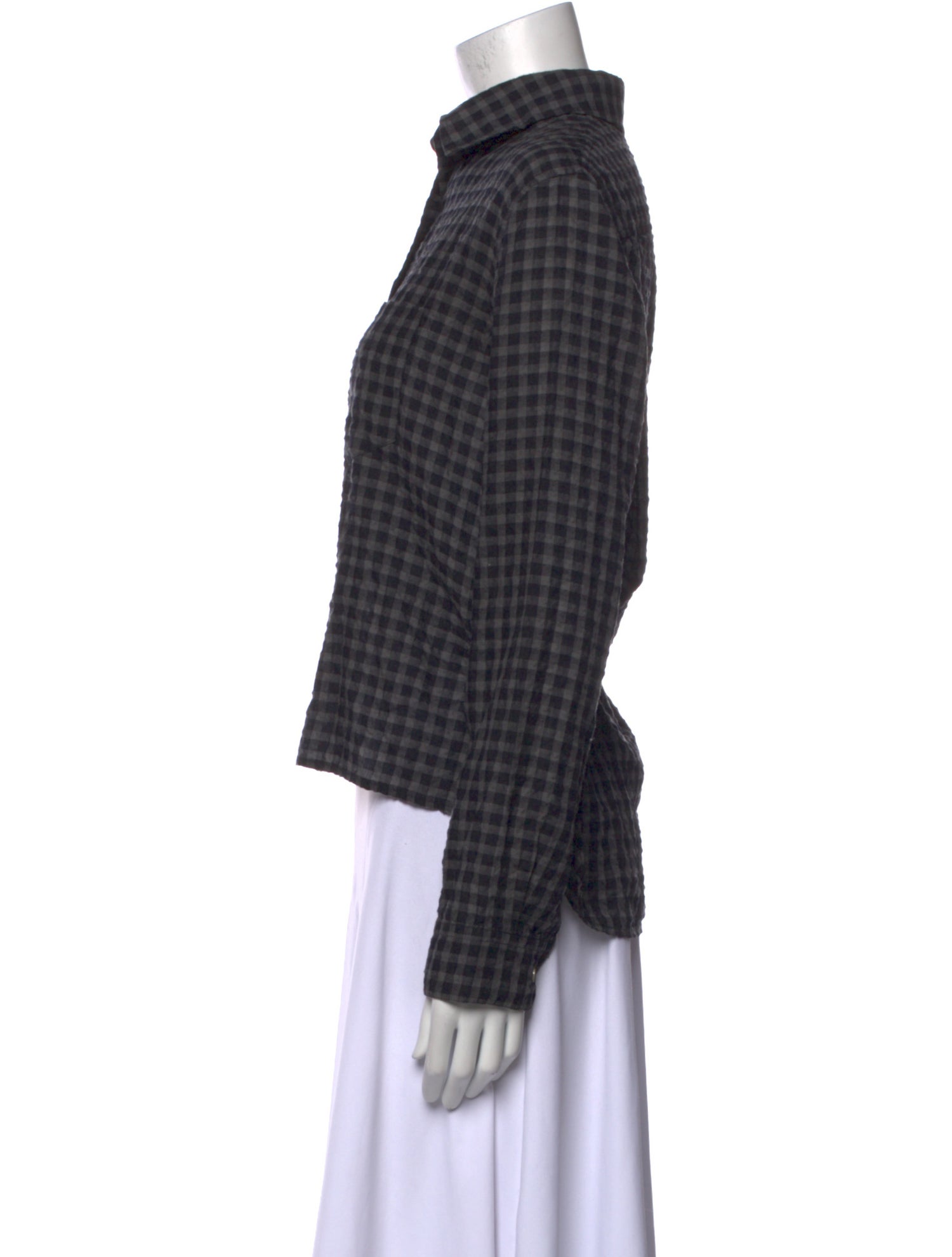 Étoile Isabel Marant Plaid Print Long Sleeve Button-Up Top