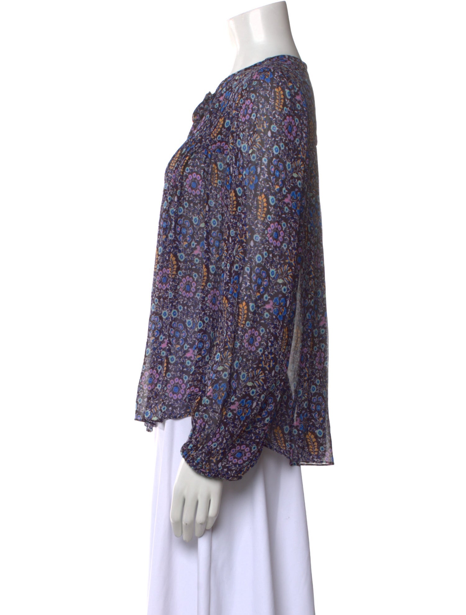 Étoile Isabel Marant Floral Print Scoop Neck Blouse