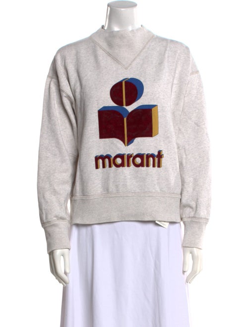 Étoile Isabel Marant Graphic Print Mock Neck Sweatshirt