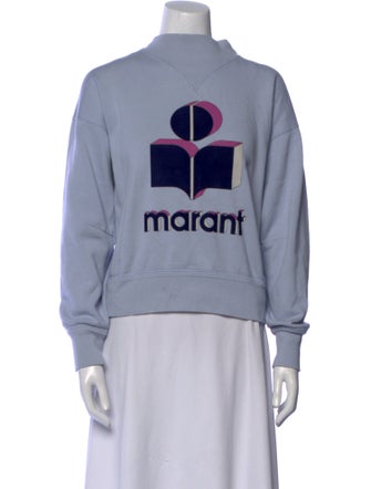 Étoile Isabel Marant Graphic Print Mock Neck Sweatshirt
