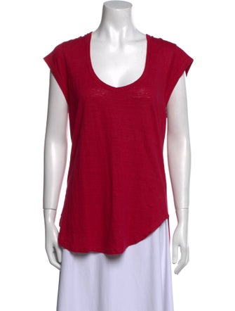Étoile Isabel Marant Linen Scoop Neck T-Shirt