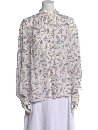 Étoile Isabel Marant Paisley Print Mock Neck Blouse