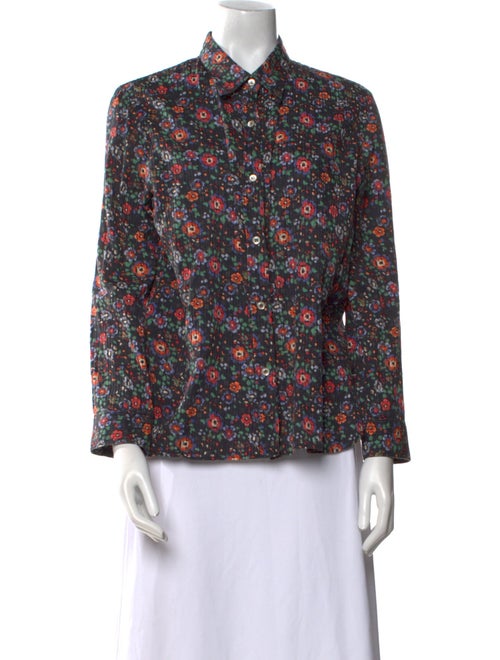 Étoile Isabel Marant Floral Print Long Sleeve Blouse