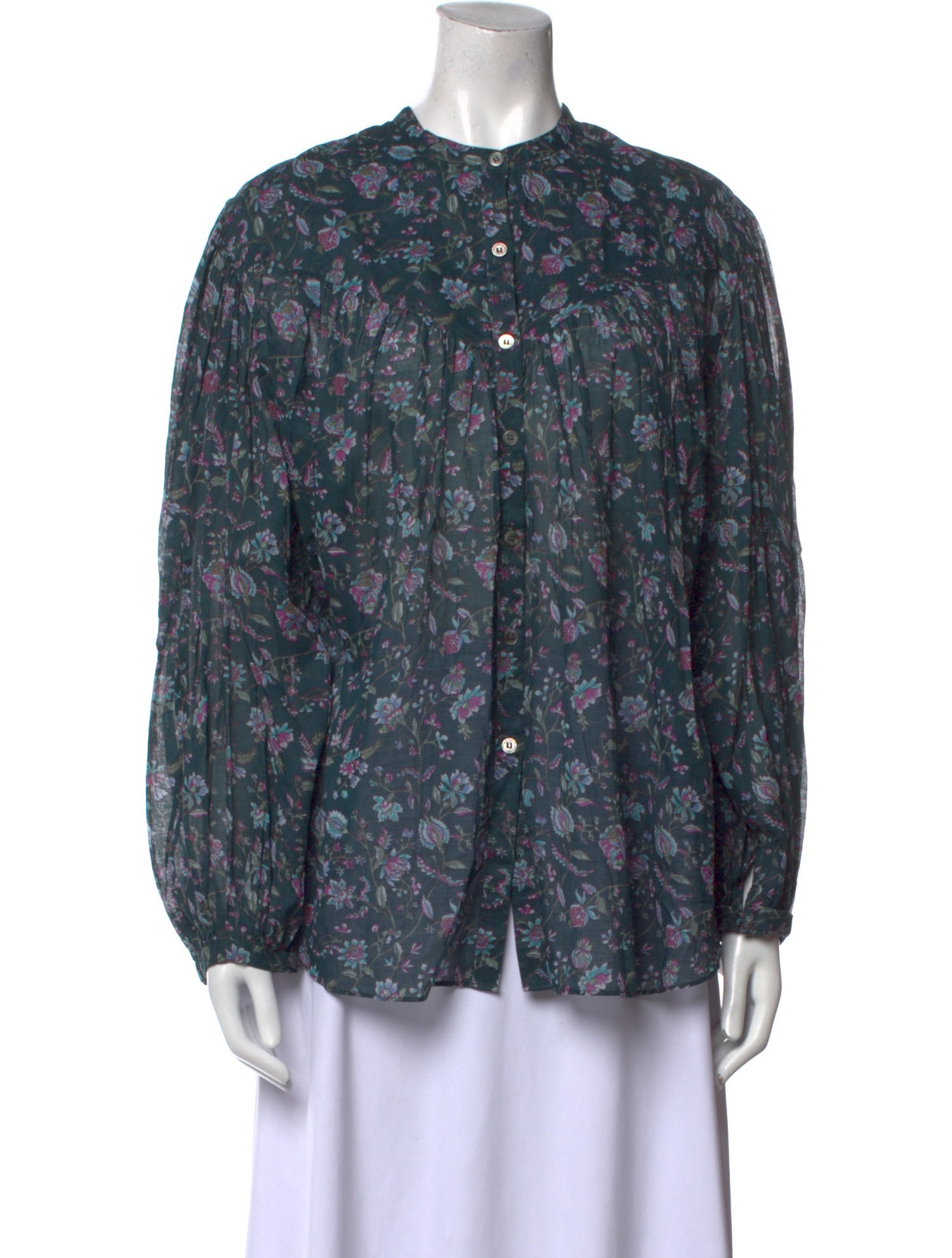 Étoile Isabel Marant Floral Print Crew Neck Blouse