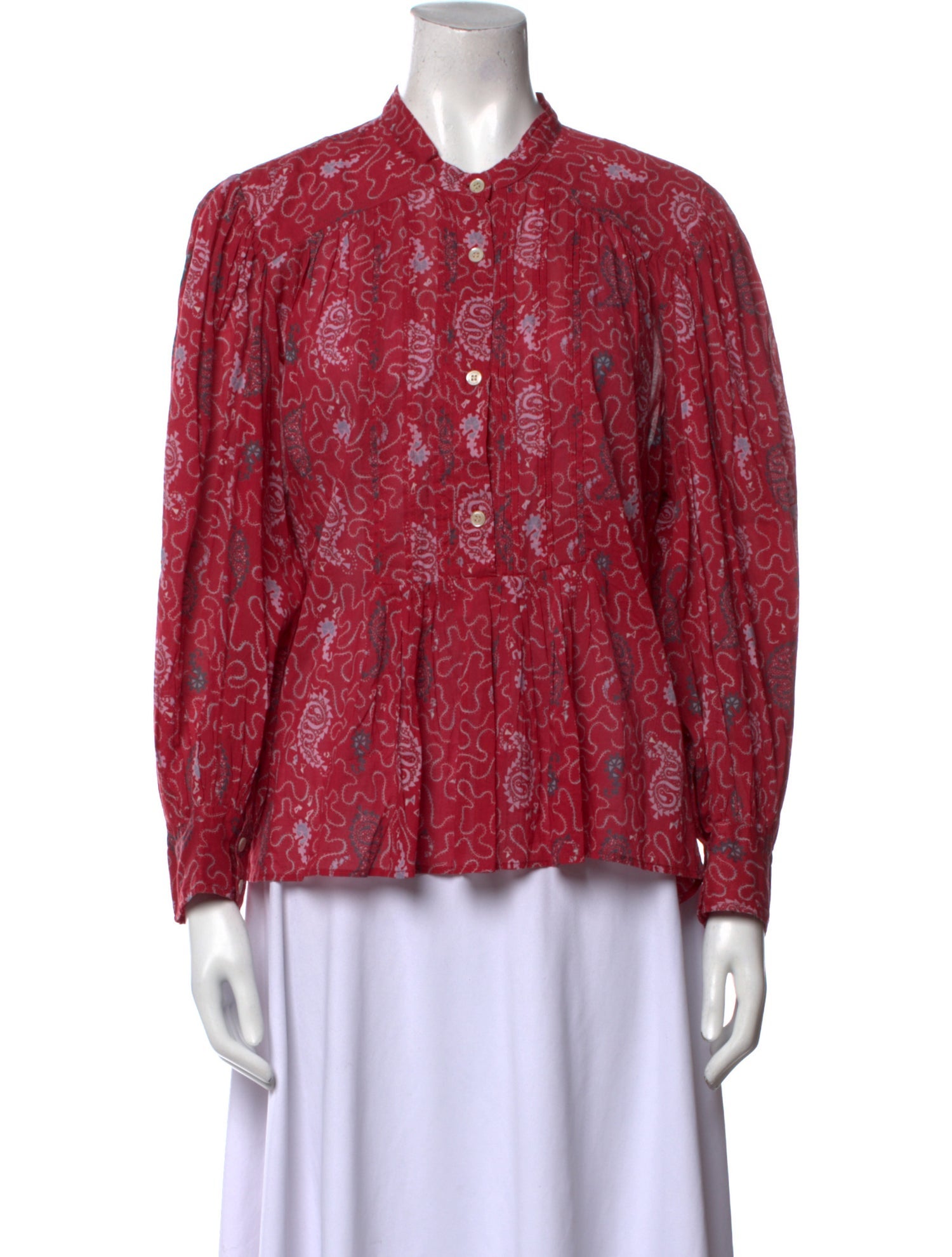 Étoile Isabel Marant Printed Mock Neck Blouse