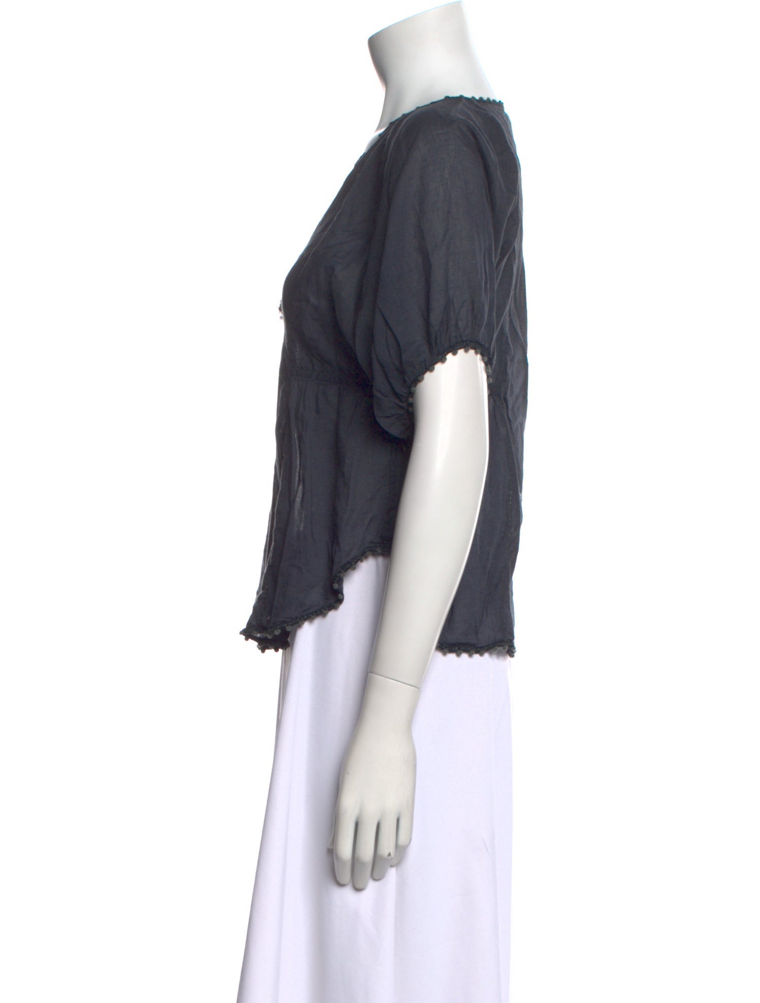 Étoile Isabel Marant V-Neck Short Sleeve Blouse