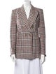 Étoile Isabel Marant Linen Plaid Print Blazer