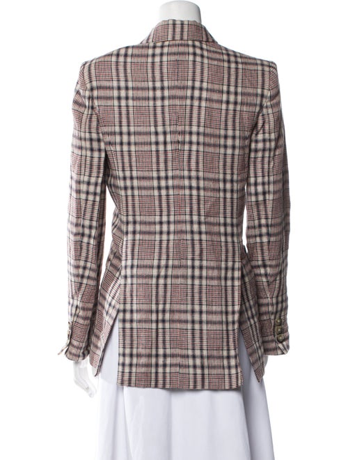 Étoile Isabel Marant Linen Plaid Print Blazer