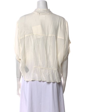 Étoile Isabel Marant 'Azalea' Mock Neck Button-Up Top