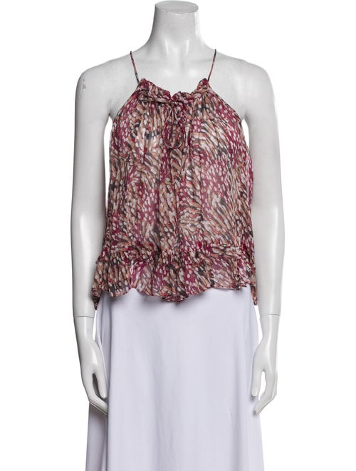 Étoile Isabel Marant Printed Square Neckline Crop Top