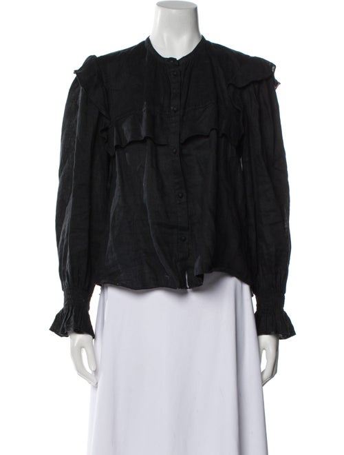 Étoile Isabel Marant Linen Mock Neck Top