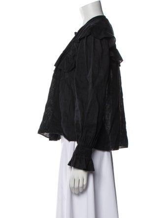 Étoile Isabel Marant Linen Mock Neck Top